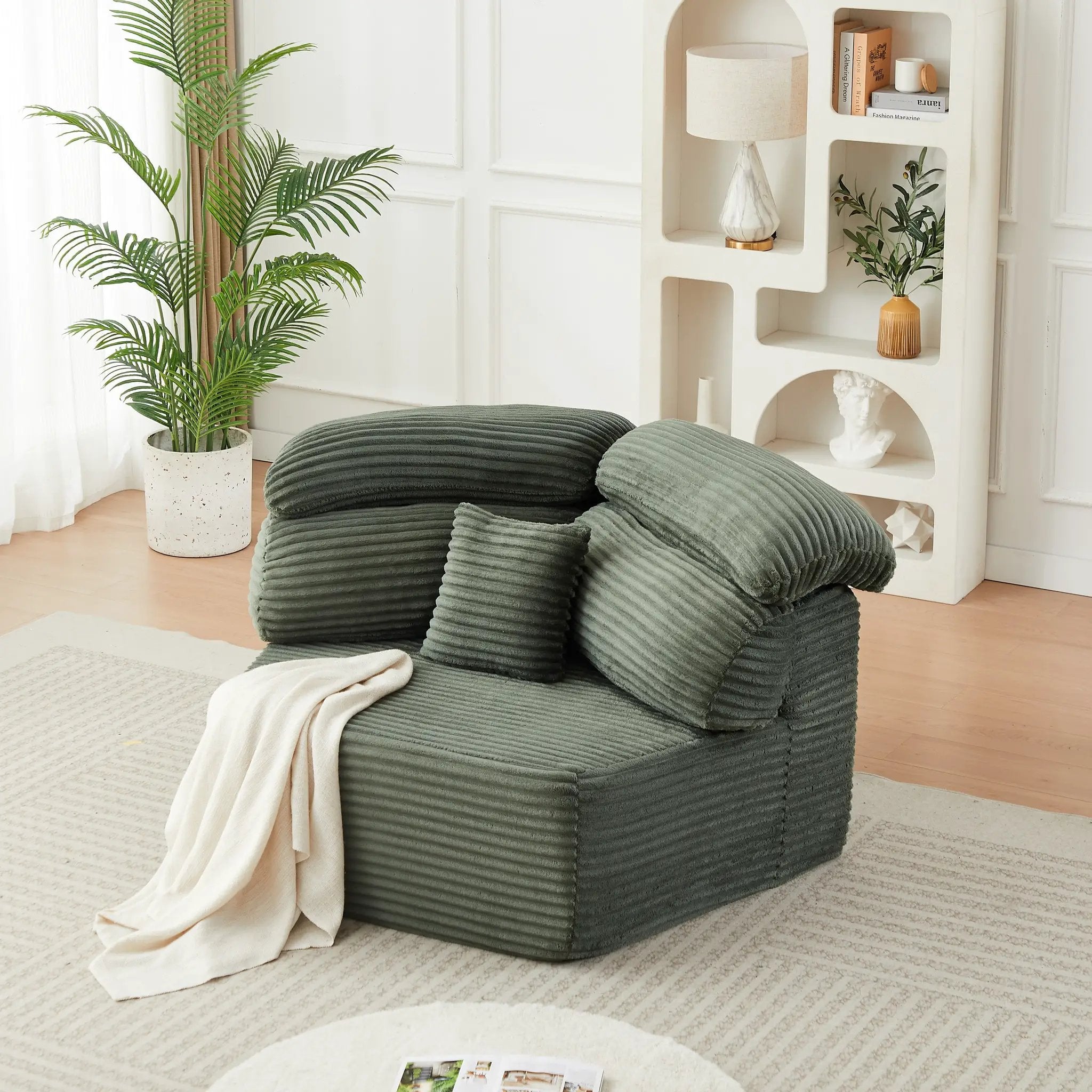 53-Inch Modern Cocooning Sensation Single-Seater Lounge Chair by HouseOfZazla