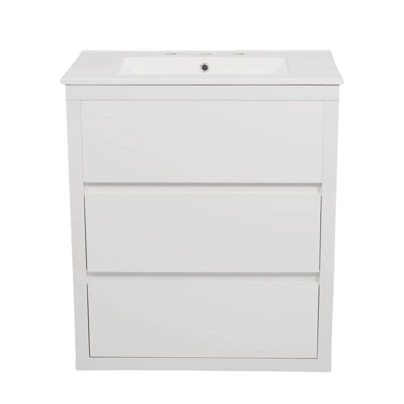 Double Sinks Bathroom Vanity Set with 2 Ceramic Basins by HouseOfZazla