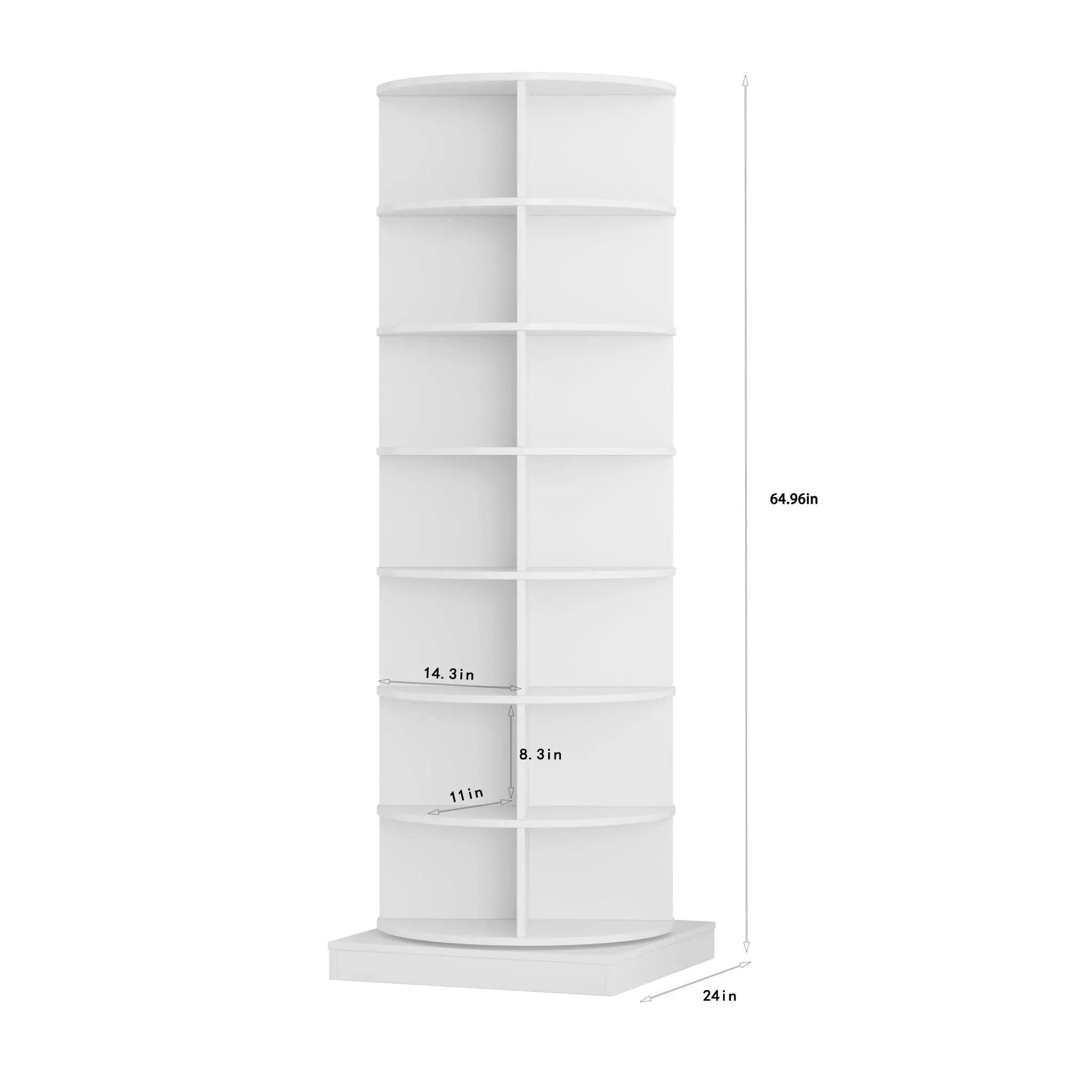New 360 Rotating Shoe Cabinet 7 Layers Holds Up To 28 Paris Of Shoes by Unique Piece Furniture