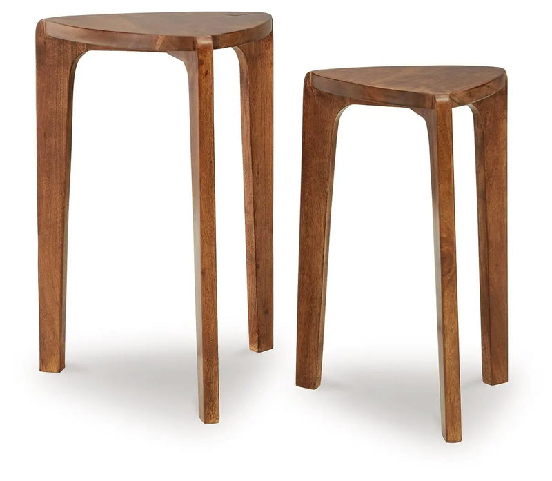 Brynnleigh - Accent Table Set (Set of 2) - Medium Brown by Unique Piece Furniture