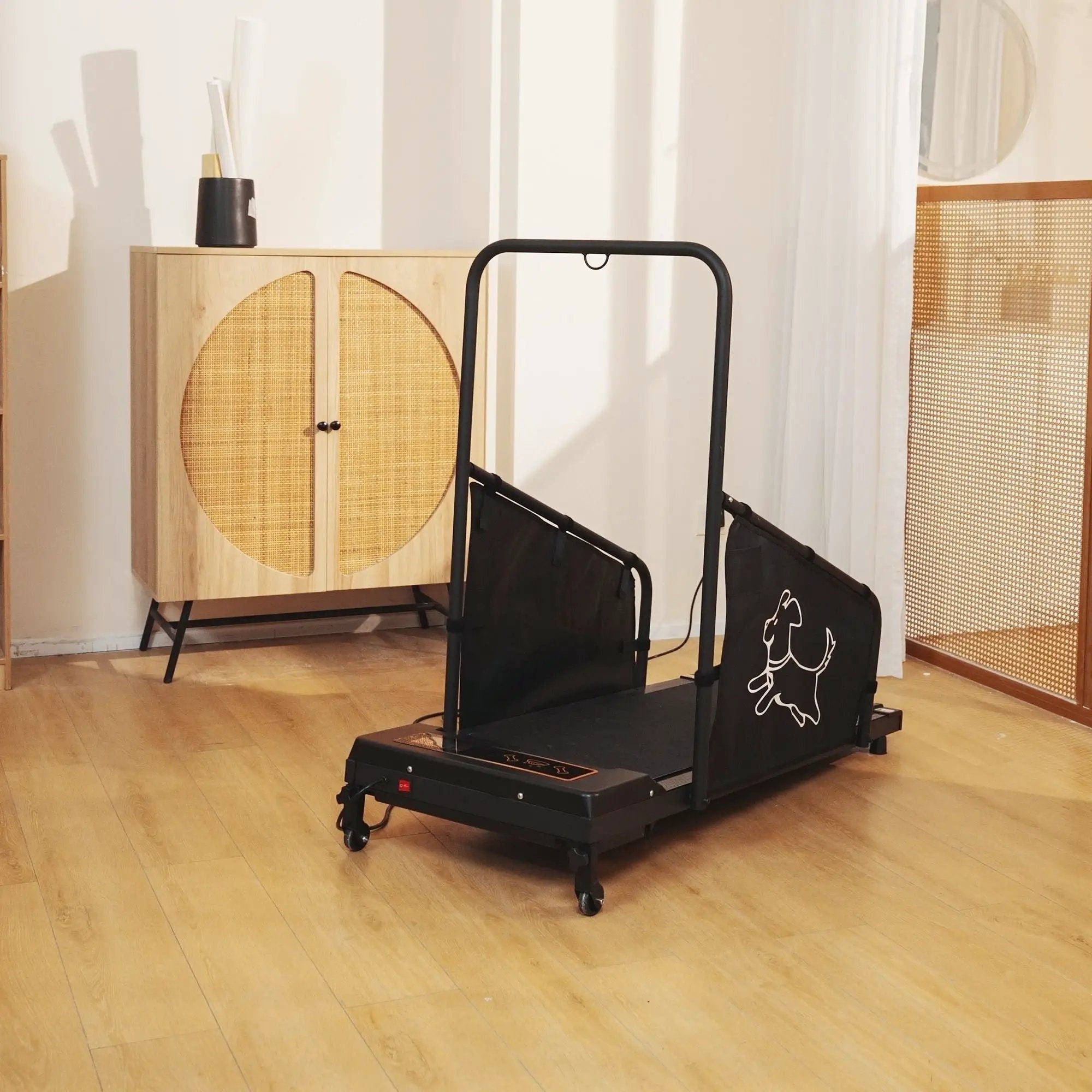 Dog Treadmill For Medium Dogs Running Machine With Non Slip Belt And Remote Control - Black by HouseOfZazla