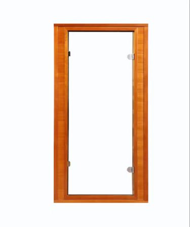 Far Infrared Sauna Room Front Wall Replacement with Easy Installation - Wood & Glass