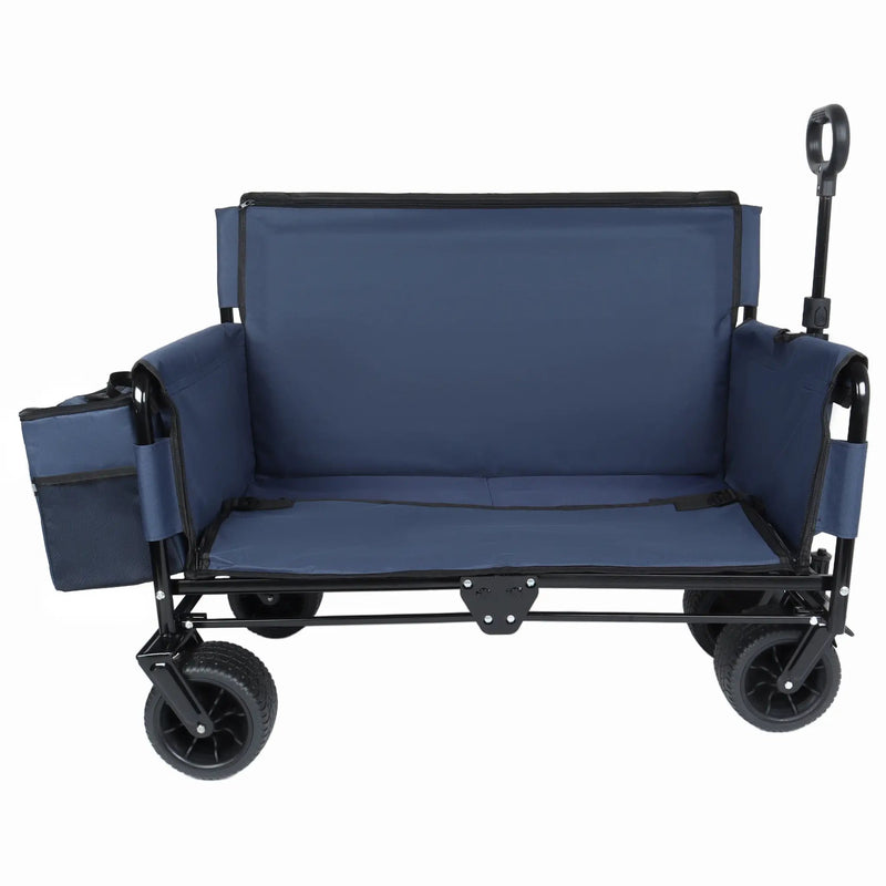 3-in-1 Folding Wagon Cart with Bench Seat & Storage by HouseOfZazla