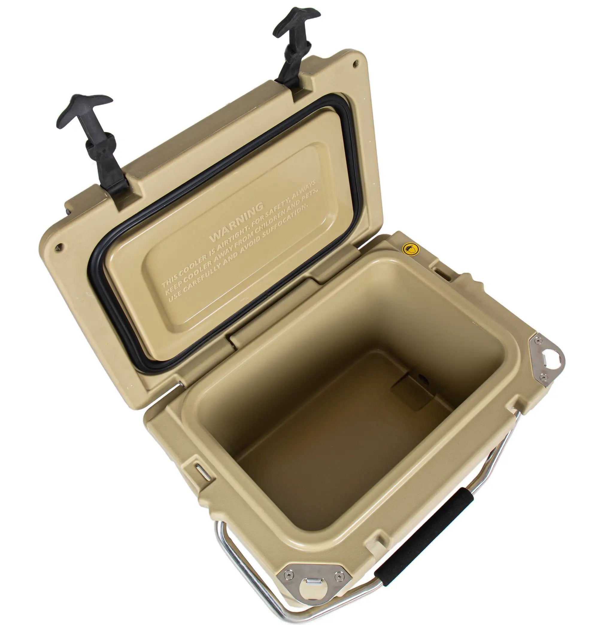 20 Quart Khaki Cooler, Ultra-Tough Hard Shell Ice Chest by HouseOfZazla