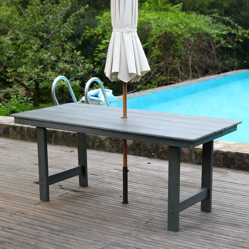 HDPE Outdoor Patio Dining Set with Table and Four Chairs by HouseOfZazla