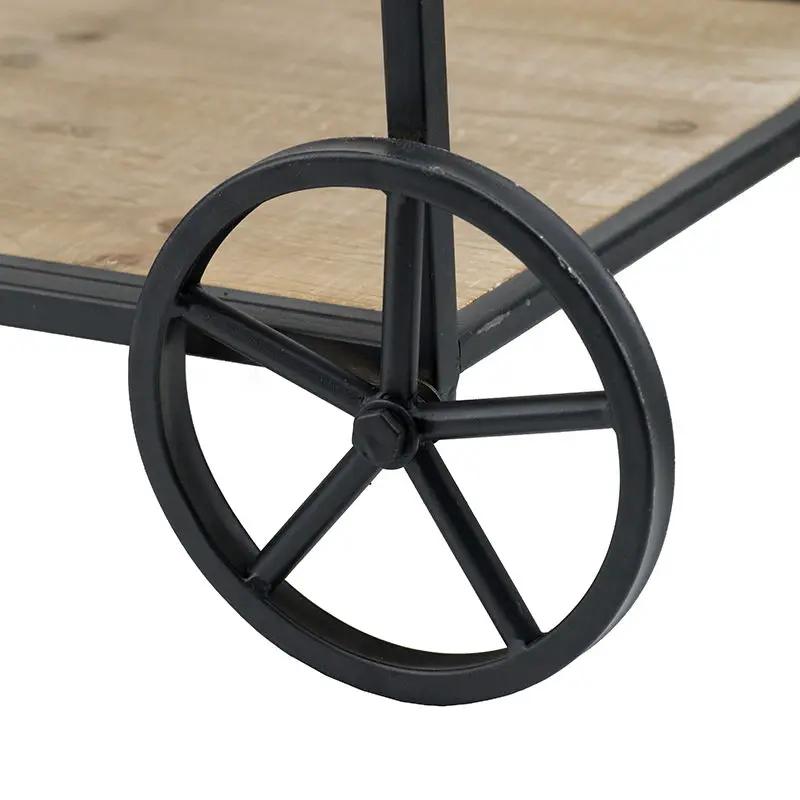 Shelf With Wheel - Black / Brown by HouseOfZazla