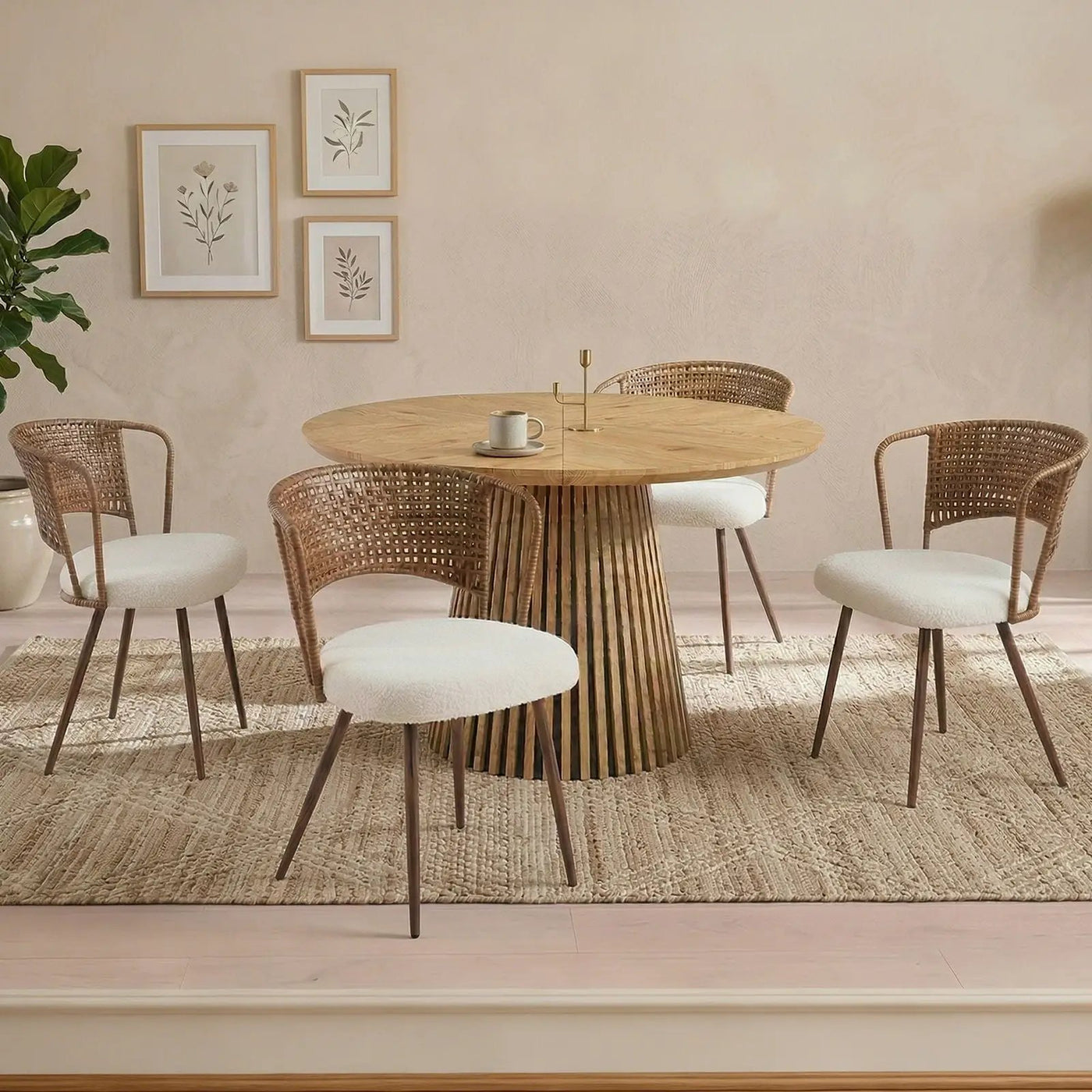 Farmhouse Style Wicker Dining Chair by HouseOfZazla
