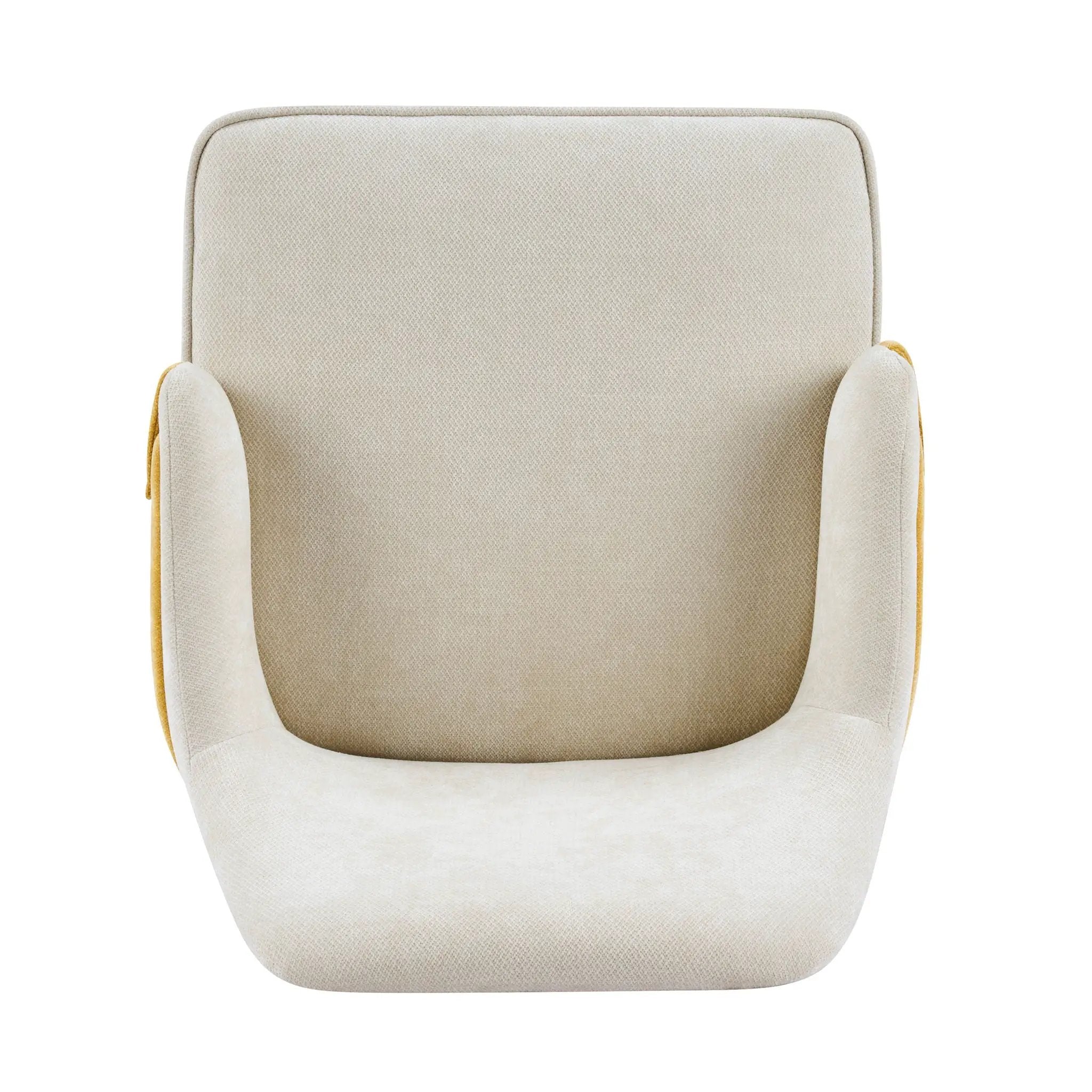 Indoor Dining Chair Set of 2 with Sturdy Frame - Beige / Yellow by HouseOfZazla