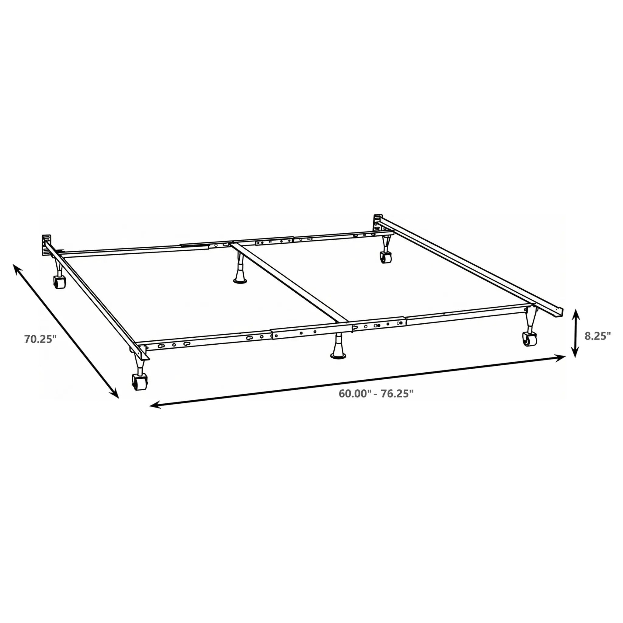 Kerns Queen or Eastern King or Cal King Bed Frame Black by Unique Piece Furniture
