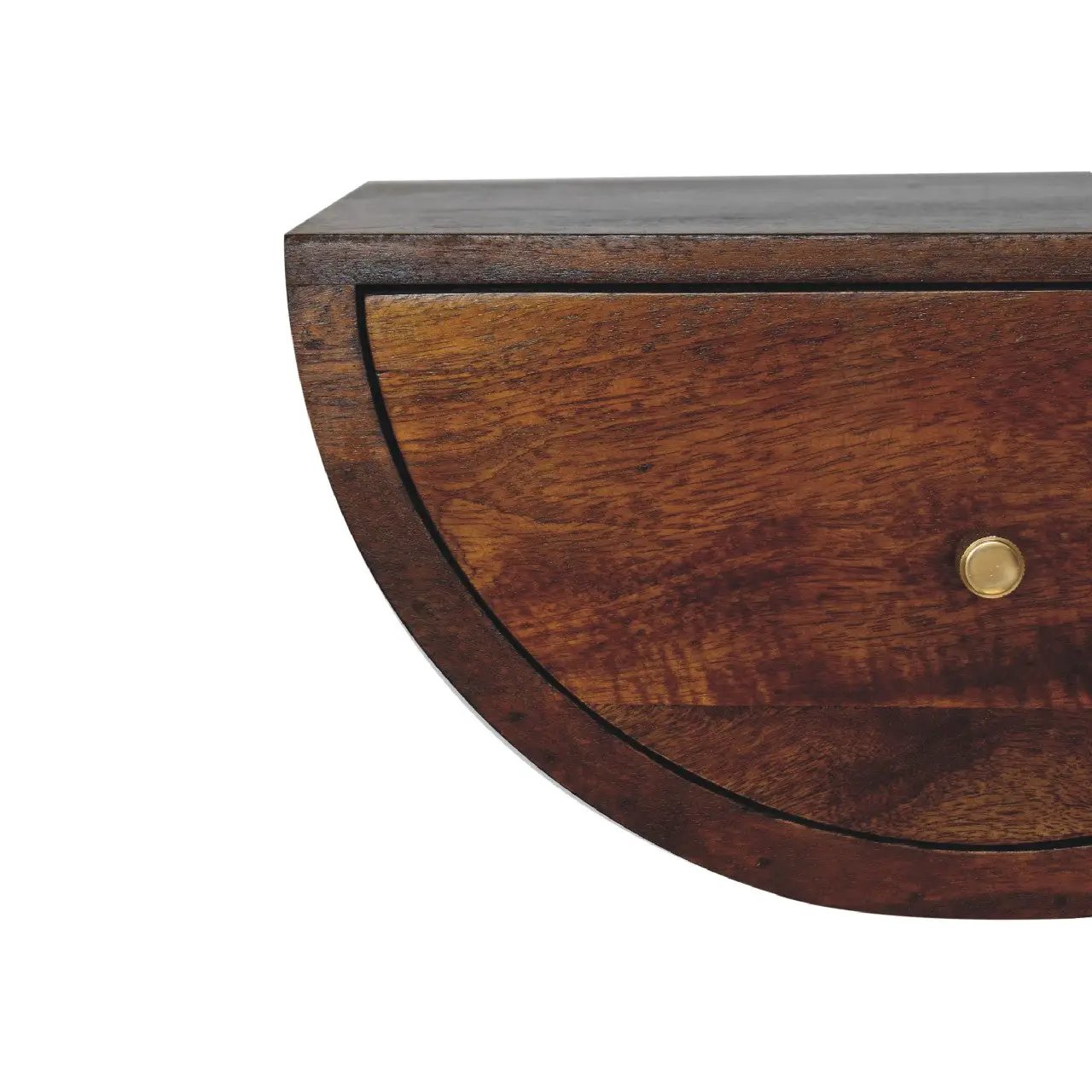 Solid Wood Chestnut Crescent Floating Nightstand by HouseOfZazla