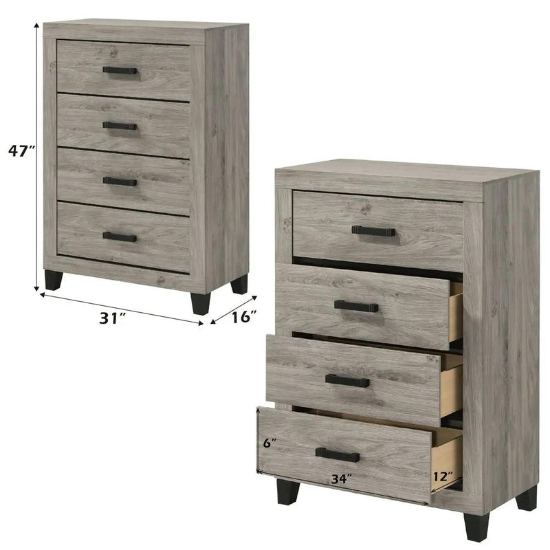 Mari - Chest - Light Gray Finish by Unique Piece Furniture