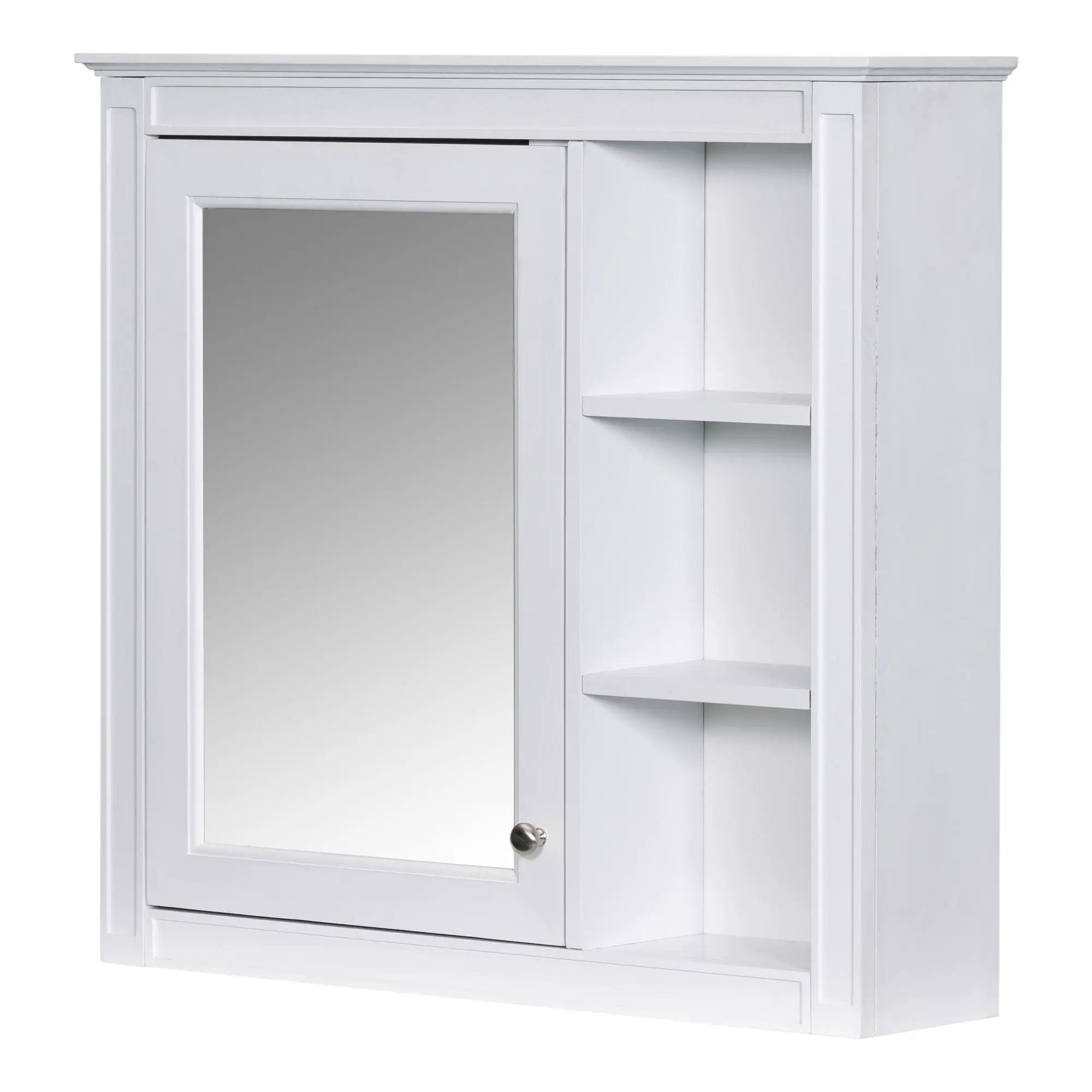 Bathroom Vanity With Medicine Cabinet, Royal Mirror Cabinet, Modern Bathroom Storage Cabinet With 2 Soft Closing Doors And 4 Drawers by HouseOfZazla