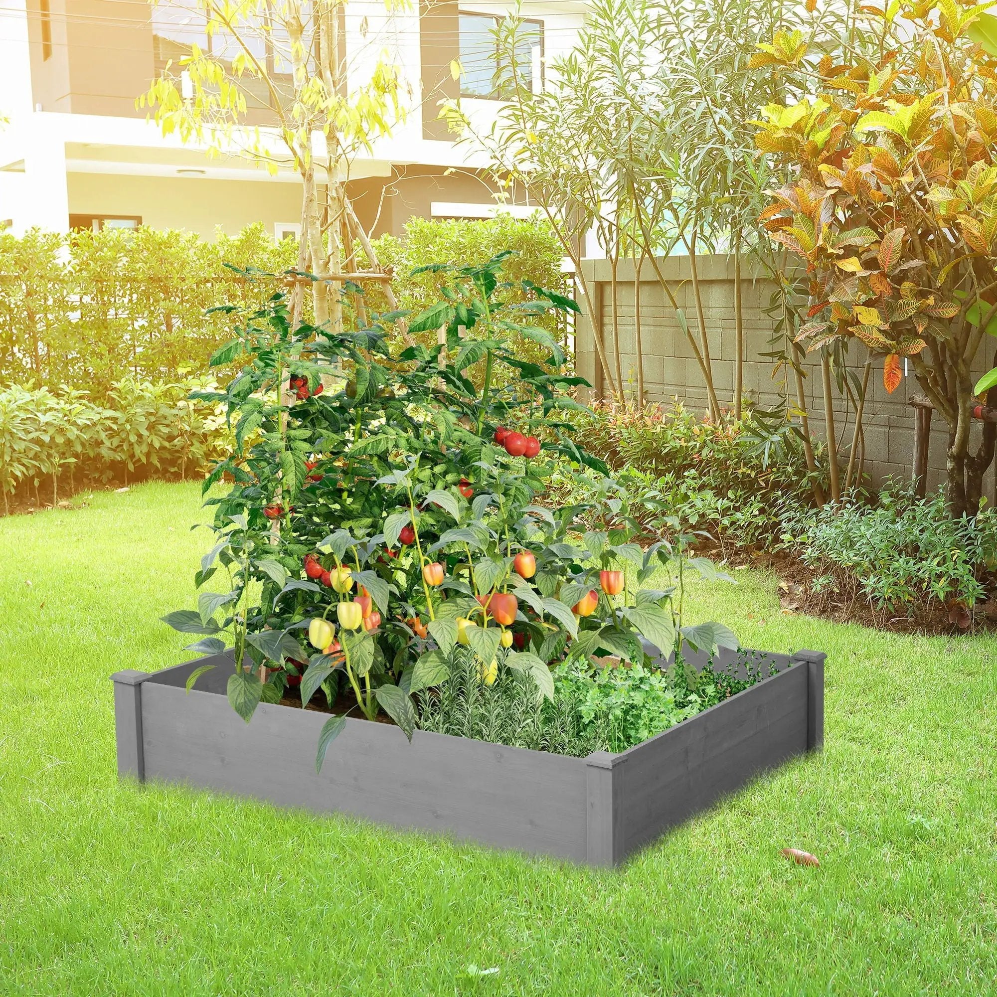 Outdoor Raised Garden Bed by HouseOfZazla