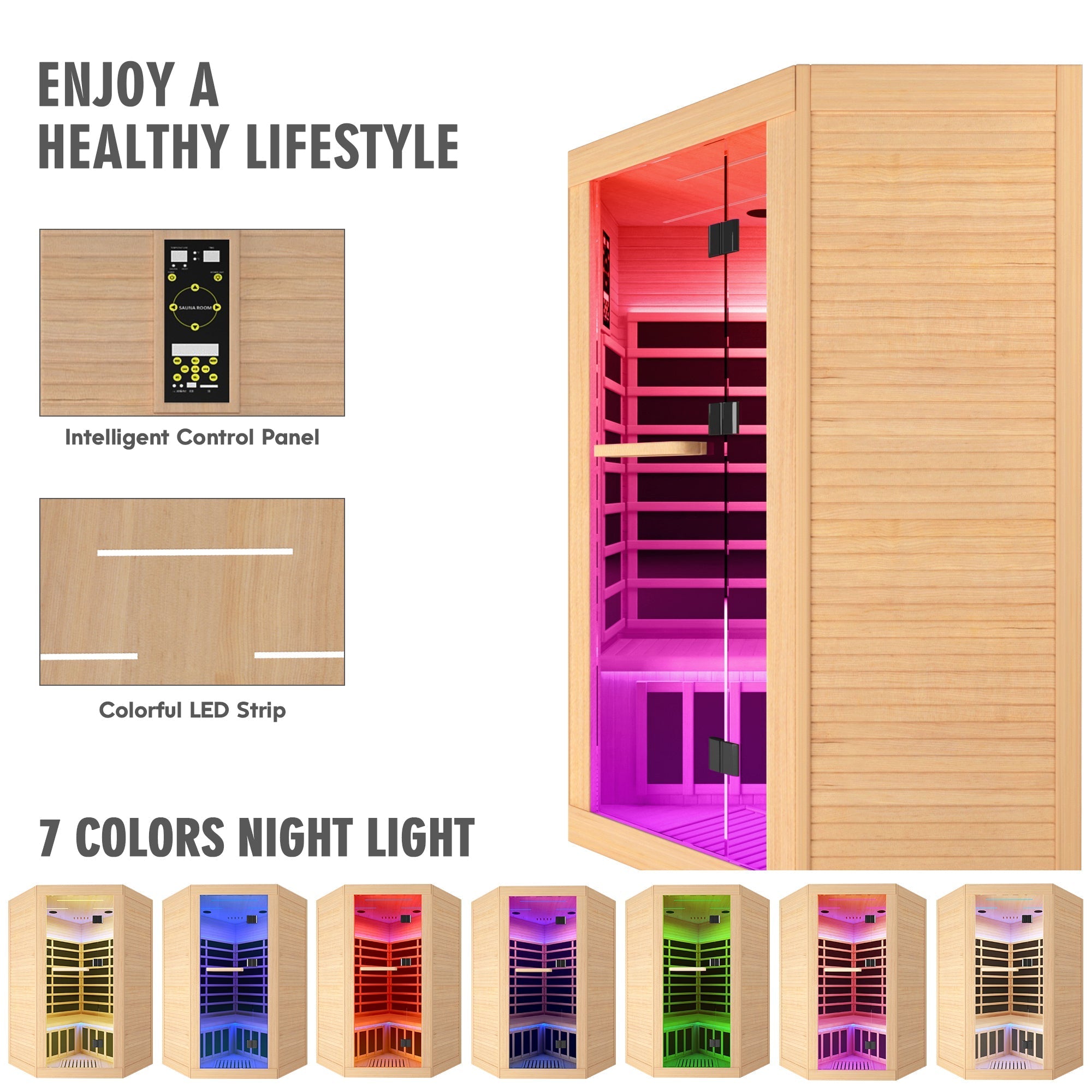 Canadian hemlock pentagonal double sauna by HouseOfZazla