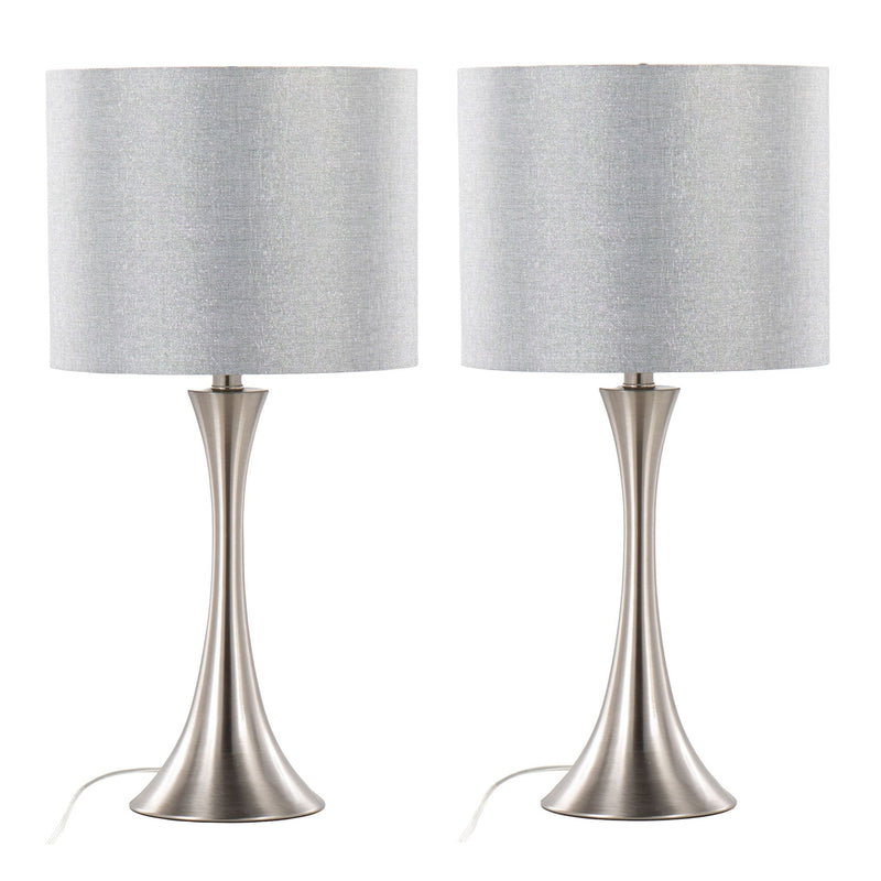 Lenuxe - Contemporary Semi Gloss Table Lamp (Set of 2) by HouseOfZazla