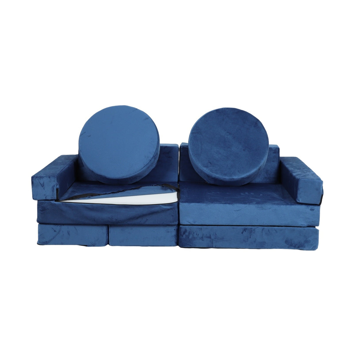 14pcs Kids Modular Play Couch with Soft Foam - Blue or Brown+Beige Gray,Grey, photo 8 of 10