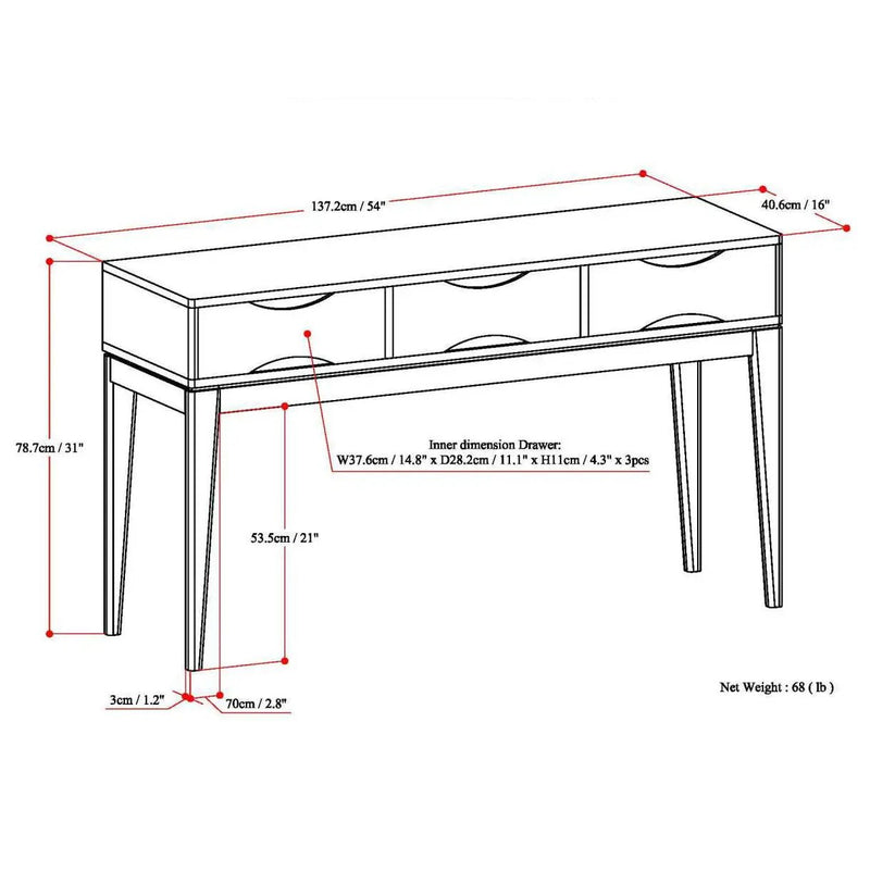 Harper - Handcrafted Console Sofa Table by Unique Piece Furniture