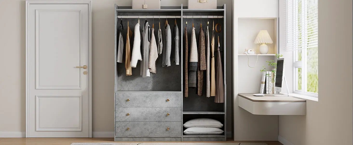 Open Wardrobe Storage For Bedroom by HouseOfZazla
