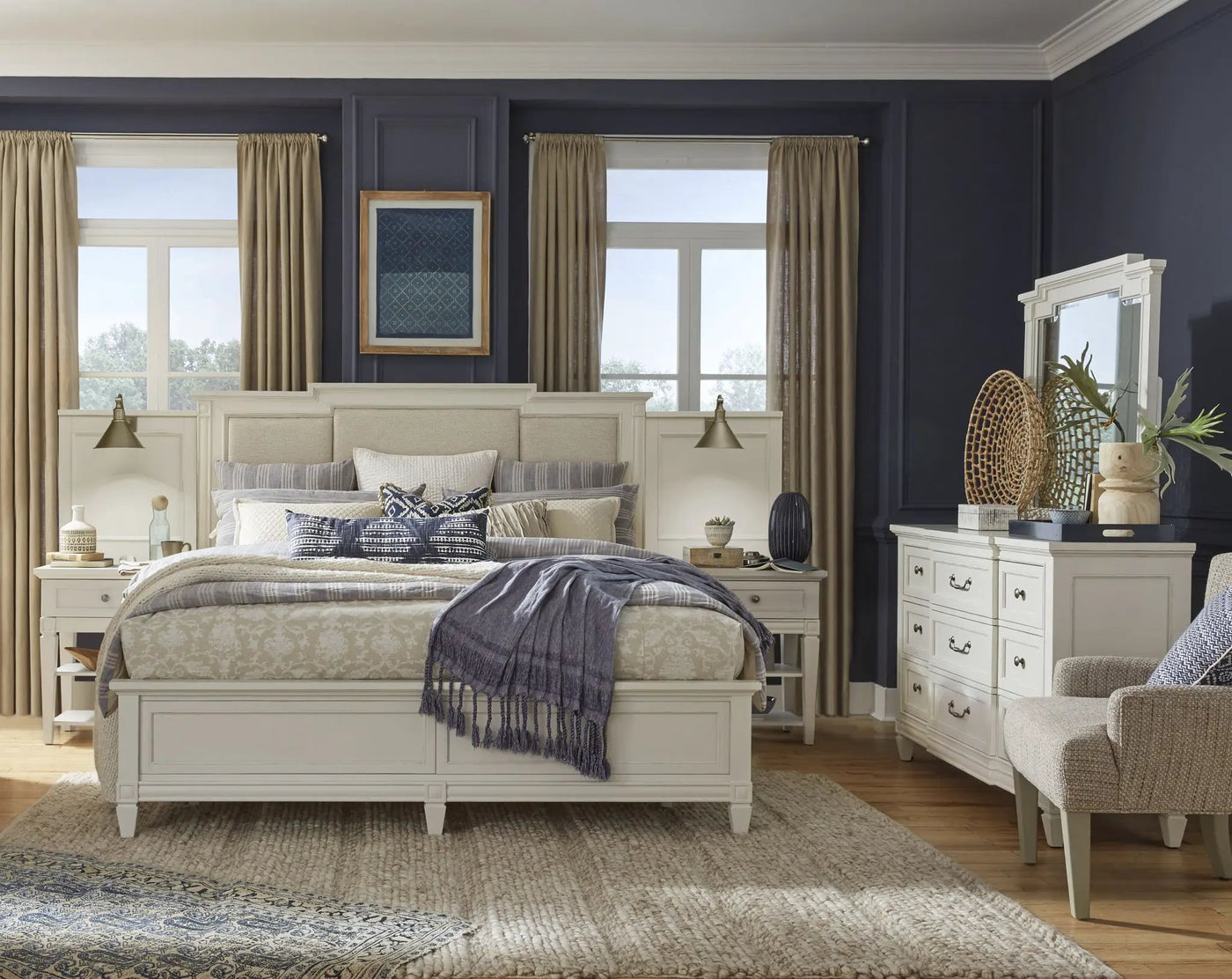 Willowbrook - Upholstered Wall Panel Bed by Unique Piece Furniture