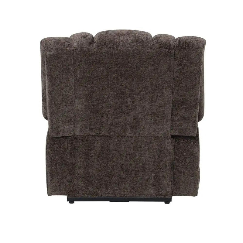 Pacay - Power Recliner With Lift & Heating & Massage - Brown Chenille by Unique Piece Furniture
