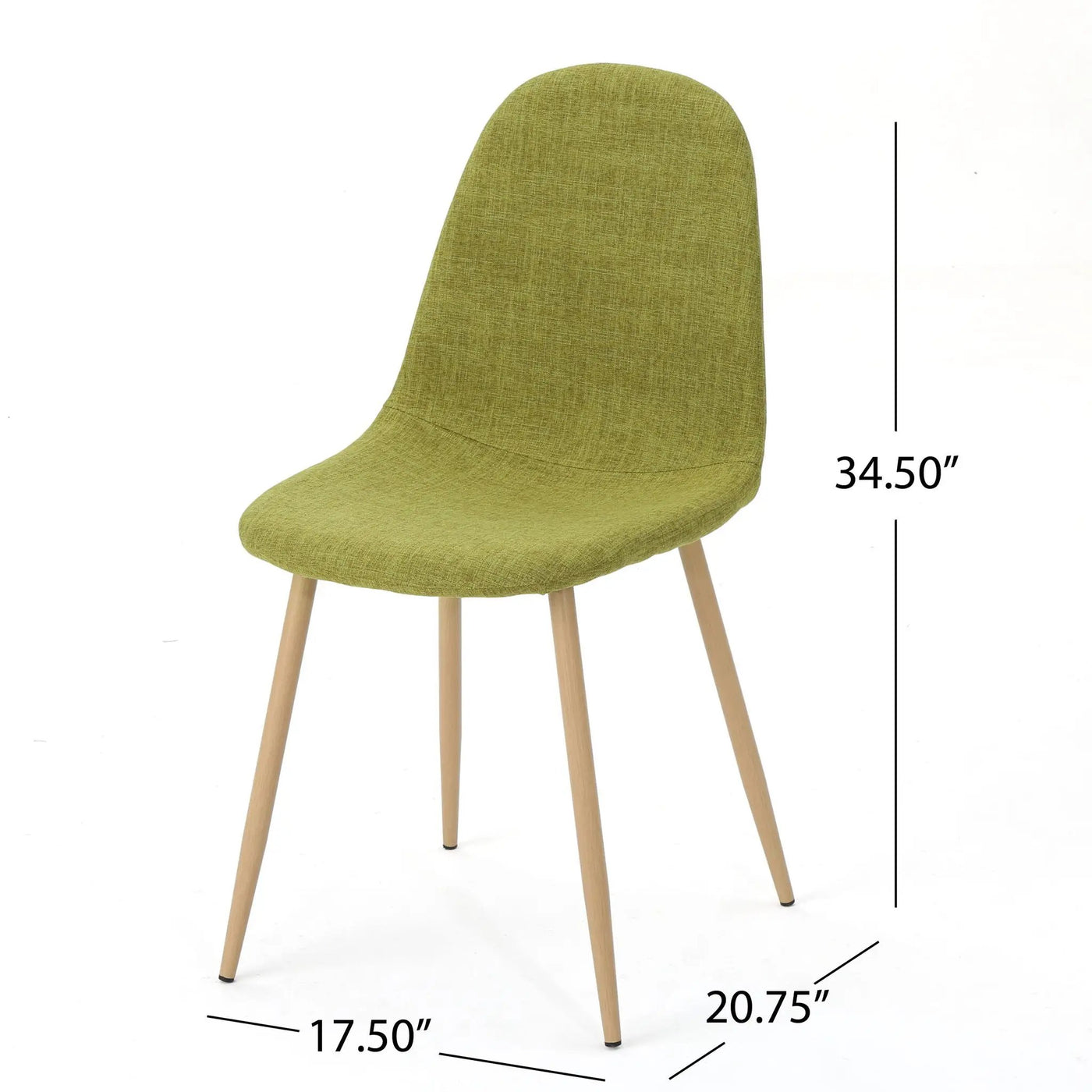 Modern Minimalist Fabric Dining Chair With Iron Legs by HouseOfZazla