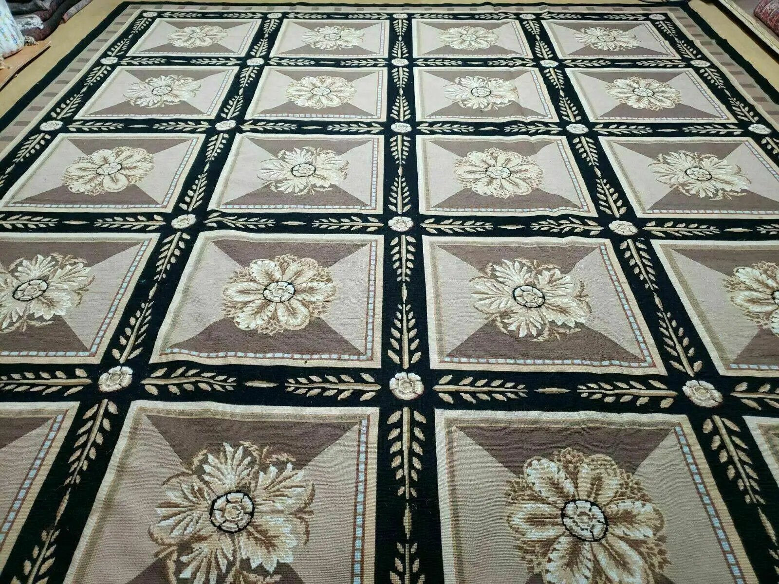 9' X 12' Handmade English Aubusson Savonnerie Design Needlepoint Wool Rug Nice by Jewel Rugs