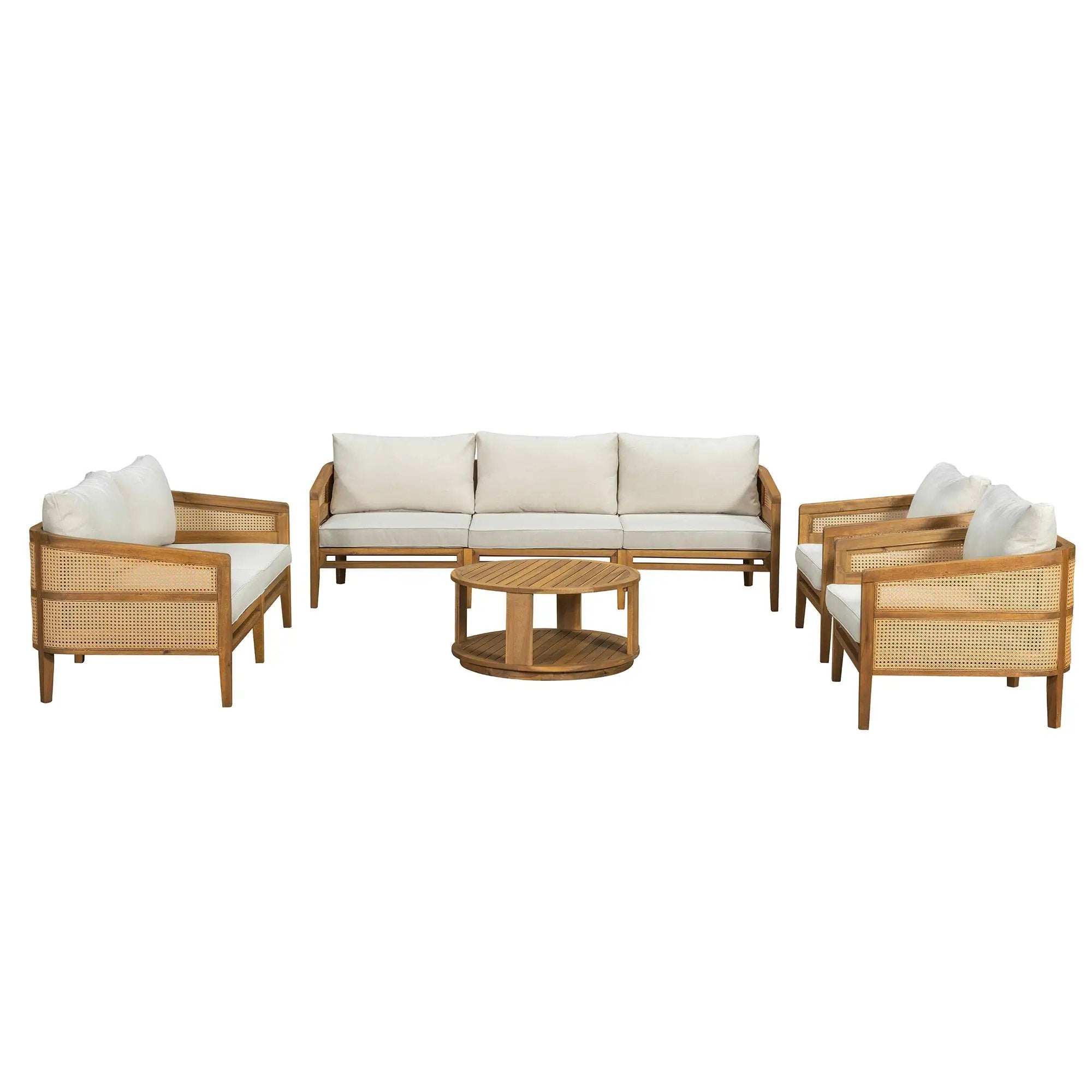 TOPMAX 5-Piece Acacia Wood Patio Furniture Set by HouseOfZazla