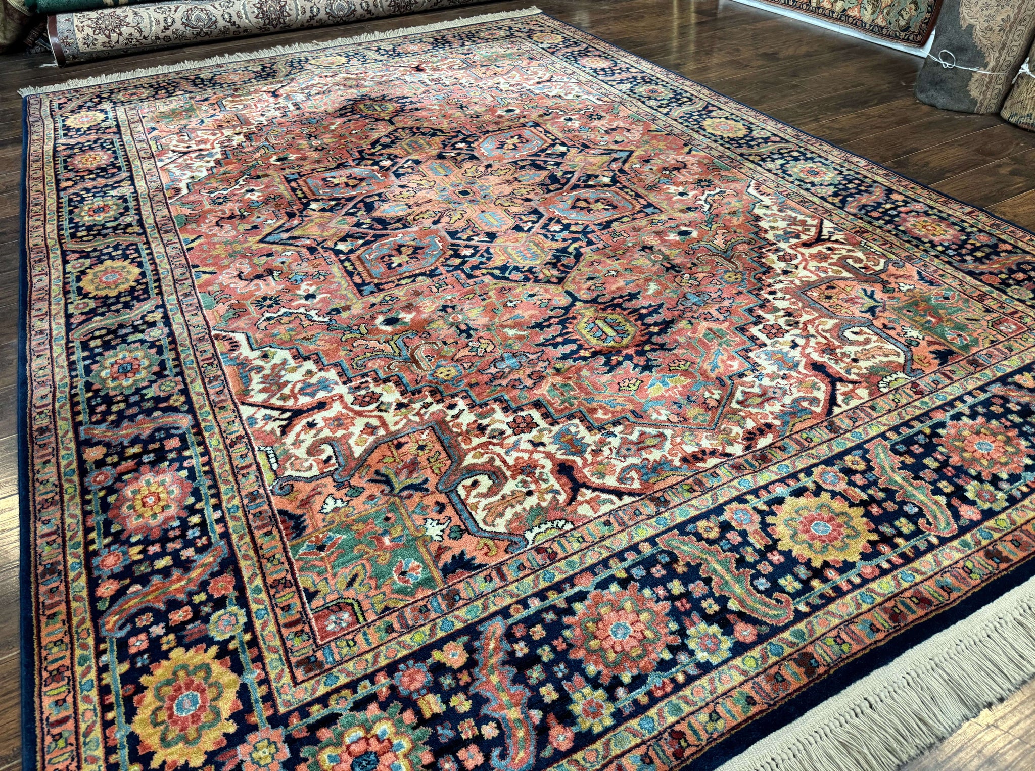 8.8 x 12 Karastan Heriz Rug #726, Vintage Wool Discontinued Carpet, Original 700 Series by Jewel Rugs