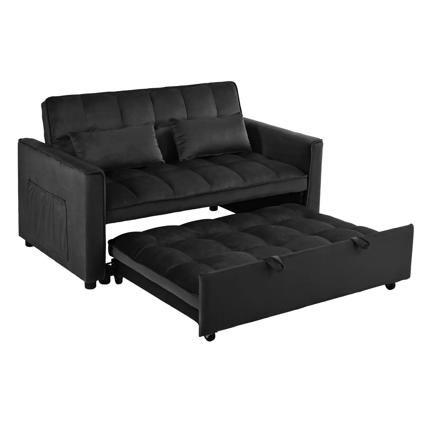 3 In 1 Pull Out Couch Convertible Sofa Bed With Reclining Backrest by Unique Piece Furniture