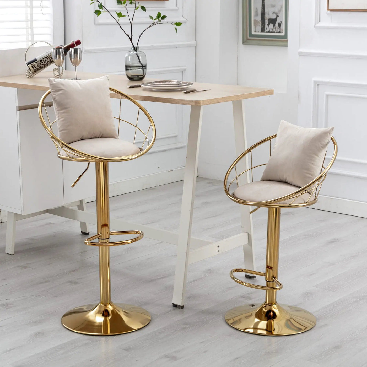 Unique Design Bar Chair, 360 Degree Rotation, Adjustable Height, Suitable For Dining Room And Bar by HouseOfZazla