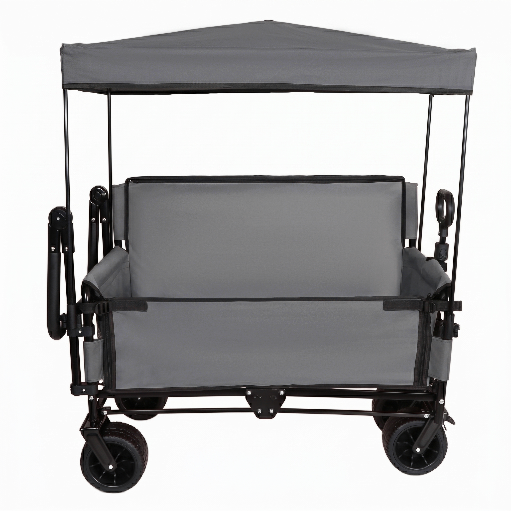 3-in-1 Folding Wagon Cart with Bench Seat, Canopy & Storage by HouseOfZazla