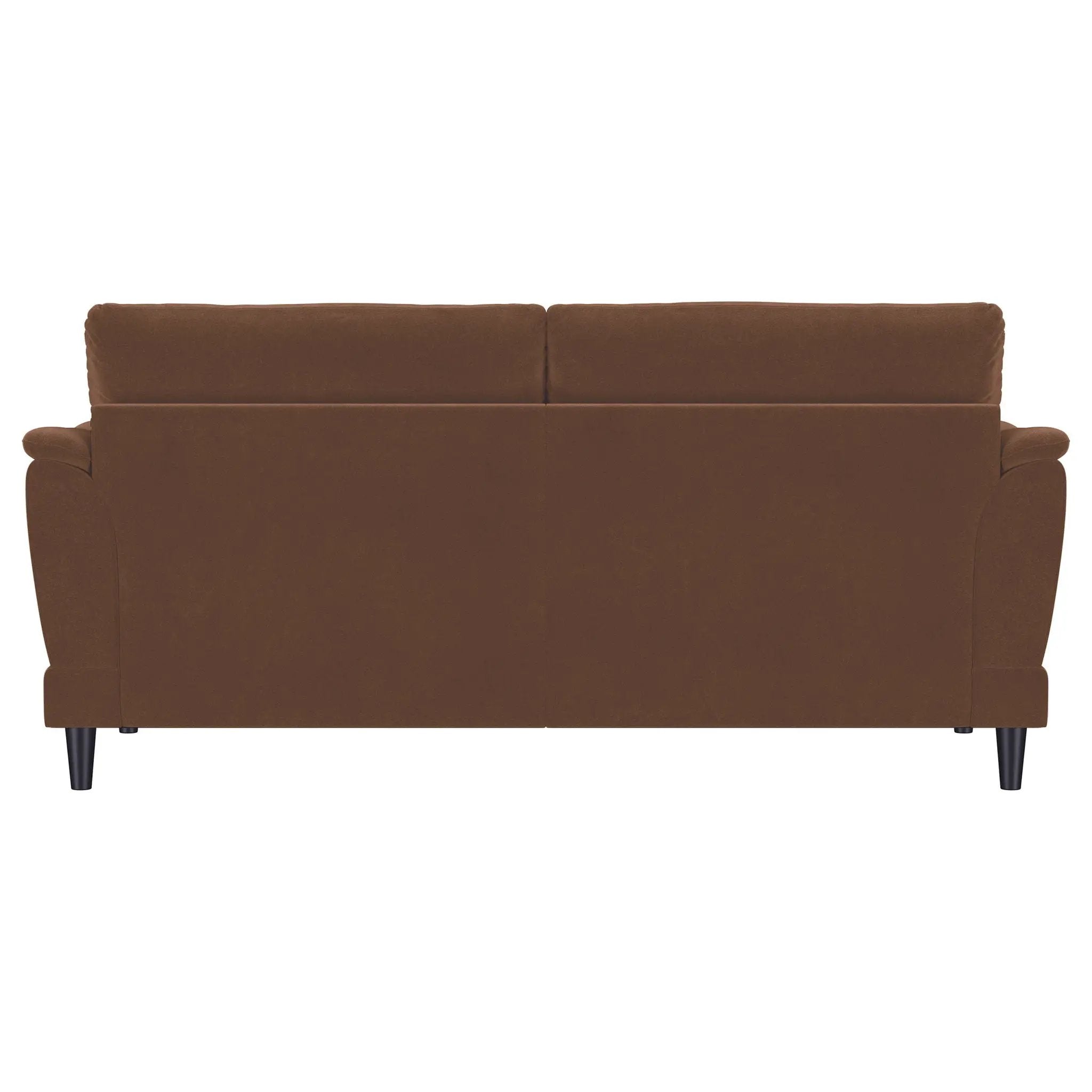 Selma Velvet Upholstered Crescent Arm Sofa Rust by Unique Piece Furniture