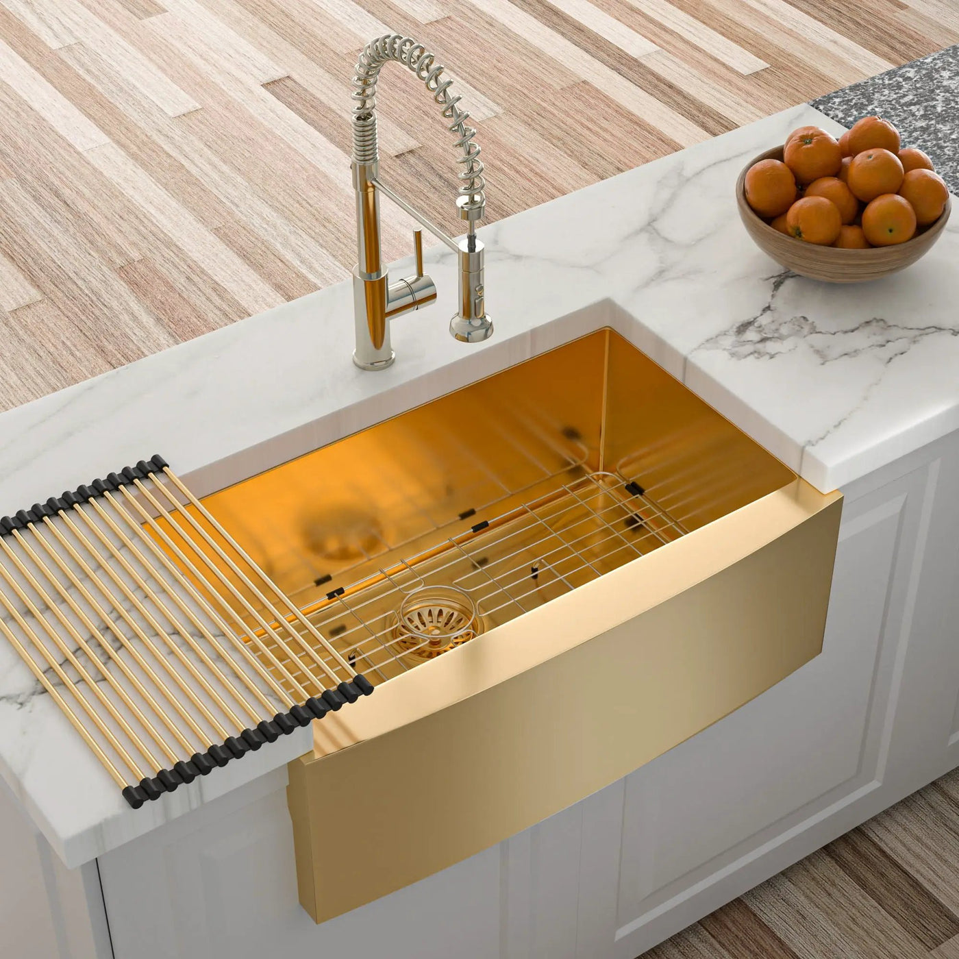 Farmhouse Kitchen Sink, Stainless Steel, Apron Front by HouseOfZazla
