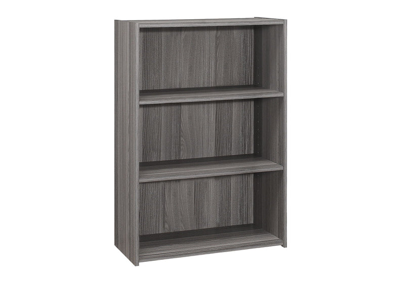 4-Tier Wood Bookshelf with Adjustable Shelves - Dark Gray