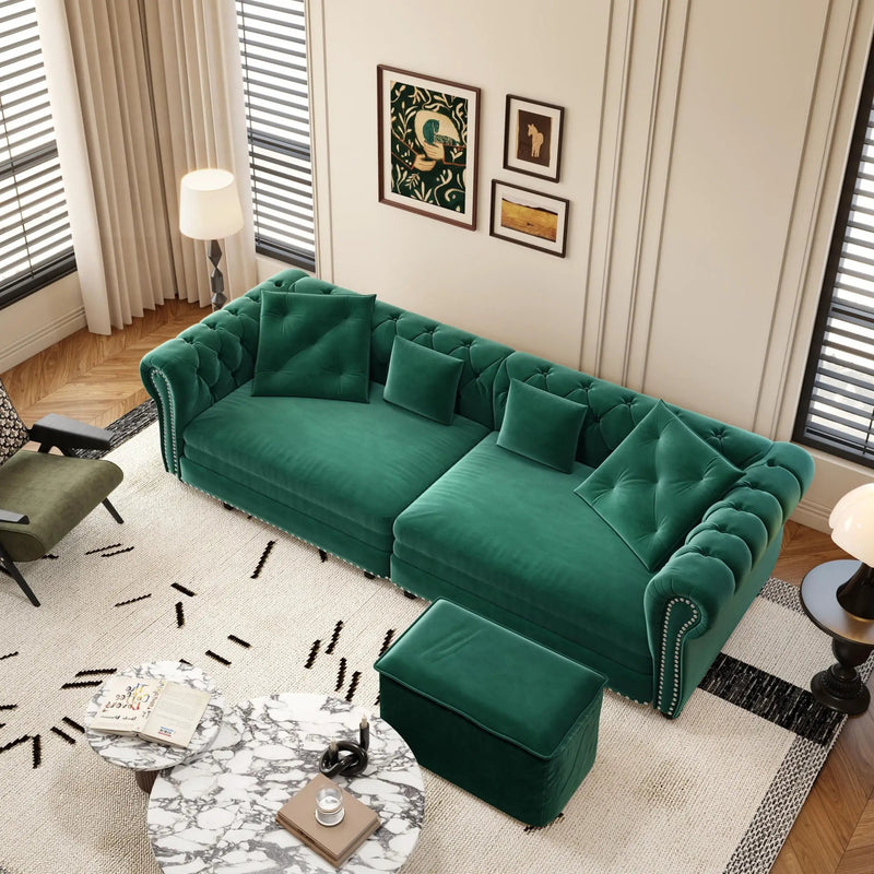 3 In 1 Pull Out Sofa Bed With Movable Ottoman by HouseOfZazla