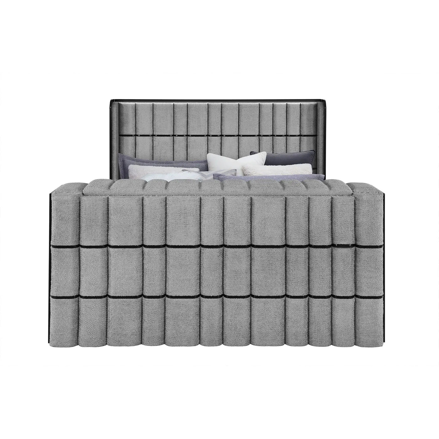 Isaiah - Bed With TV Lift-LED Speakers And Fireplace by HouseOfZazla