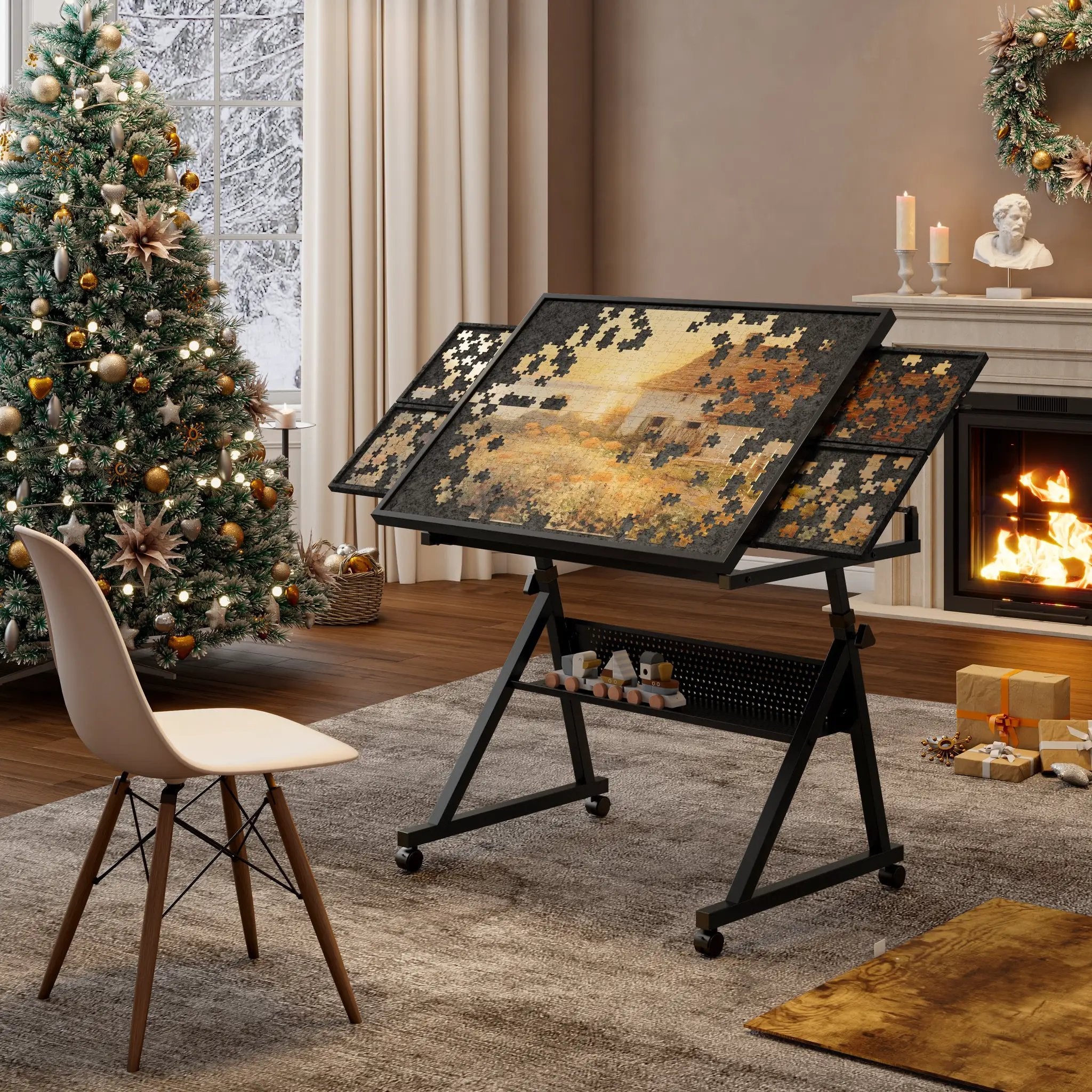 1500 Pieces Jigsaw Puzzle Table Board for Adults by HouseOfZazla