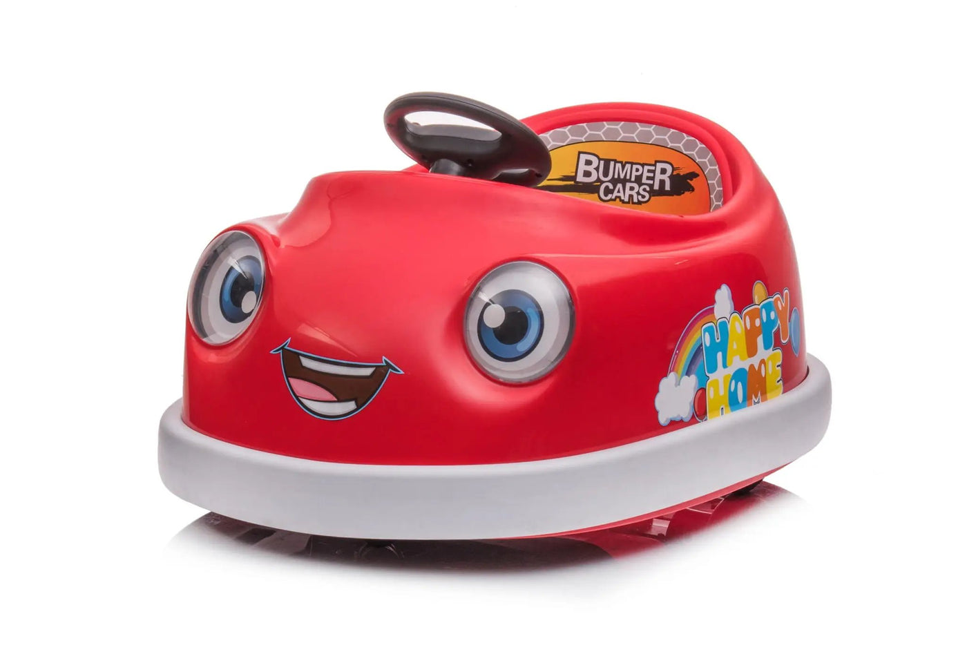 Bumper Car For Kids, 12V Dual Drive 1-6 Years Old Children's Electric Car With Pushrod Dinner Plate USB Bt Music Rocking Horse Mode Anti-Collision Bumper Ride On Car by HouseOfZazla