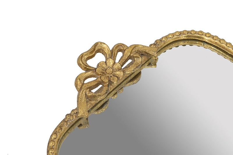 Ornate Gold Accent Tray with Mirrored Surface by HouseOfZazla