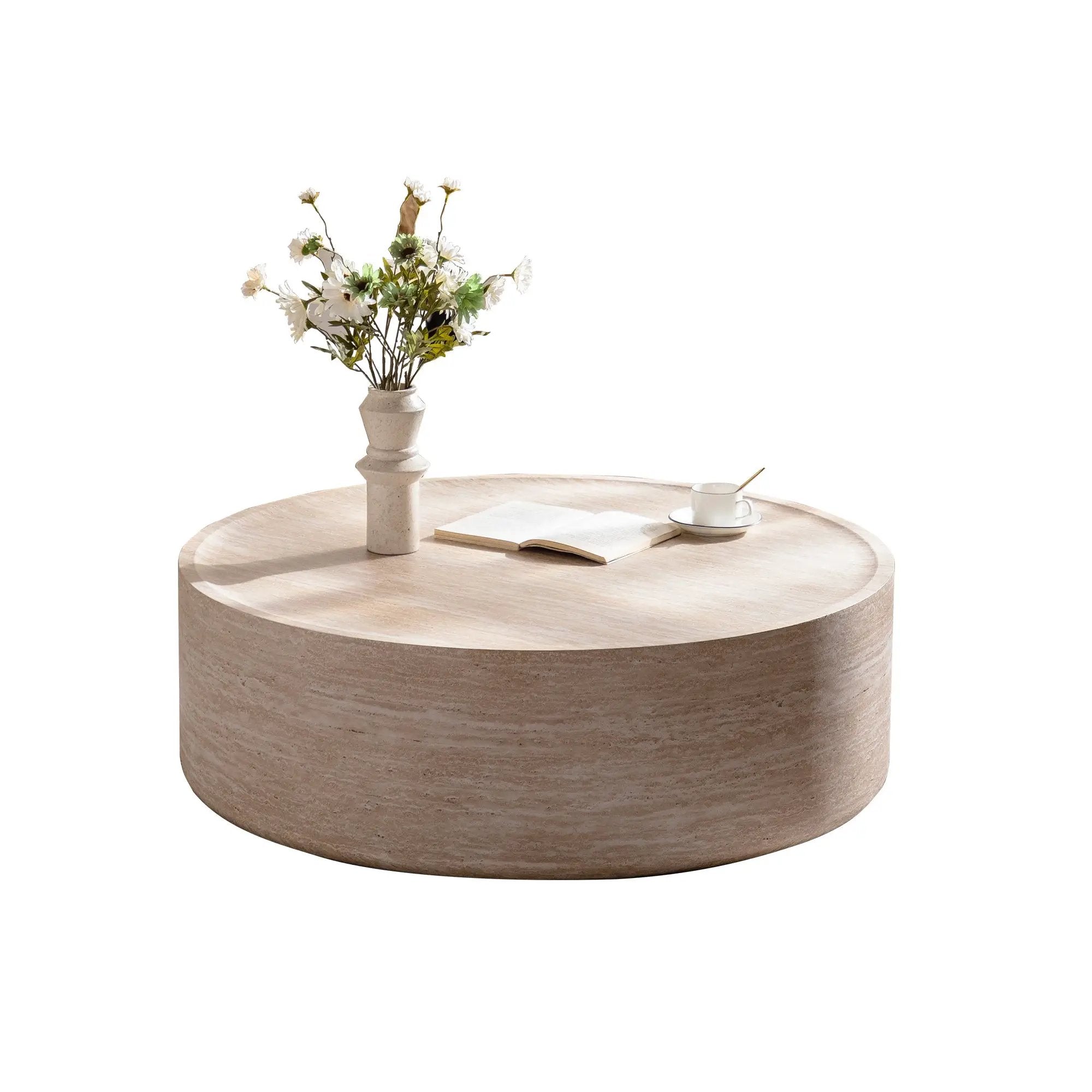 39.37" Round Coffee Table with Mars Pattern by HouseOfZazla