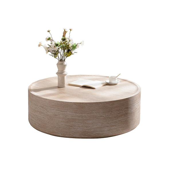 39.37" Round Coffee Table with Mars Pattern