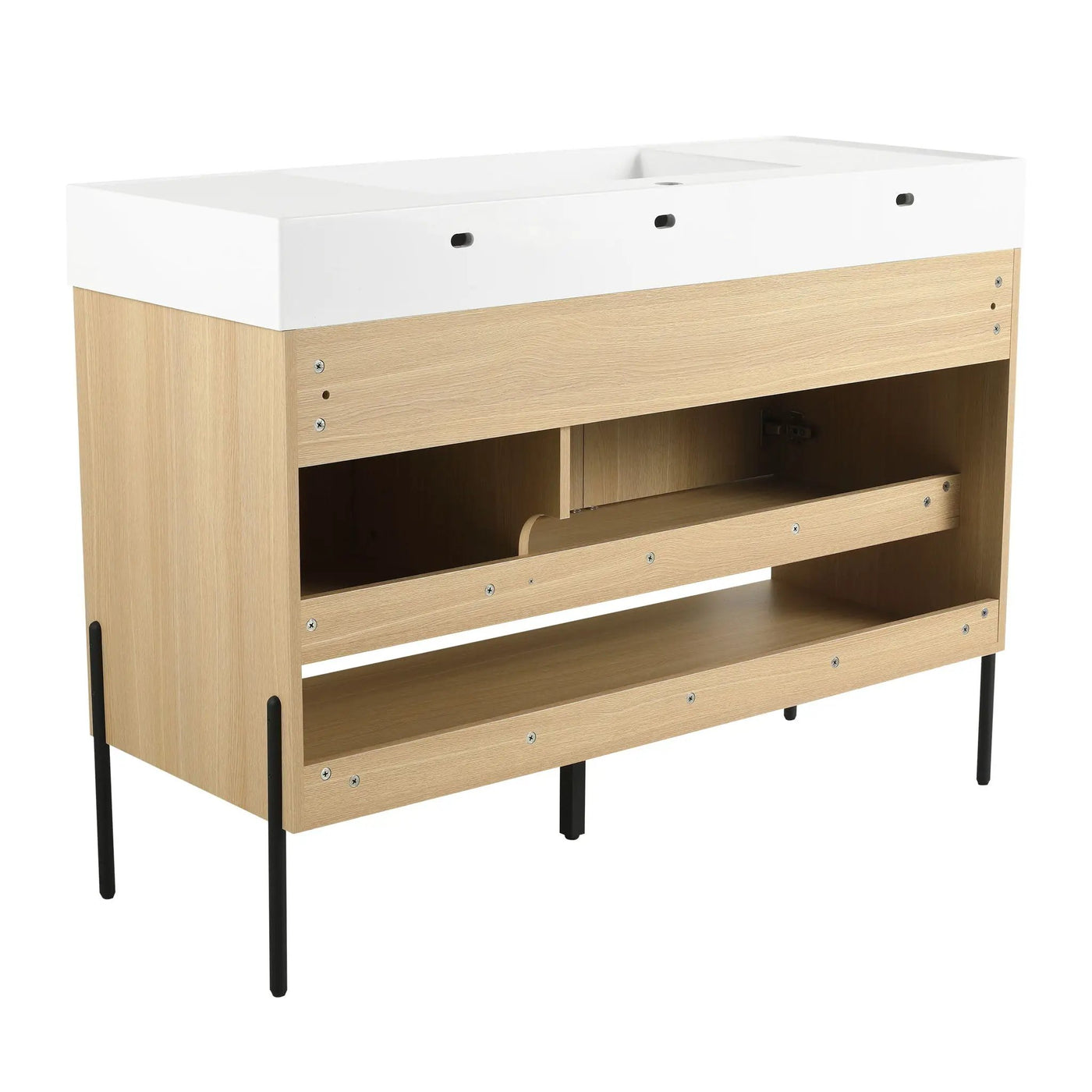 Modern Bathroom Vanity Combo With Single Resin Sink And Storage Cabinet by HouseOfZazla