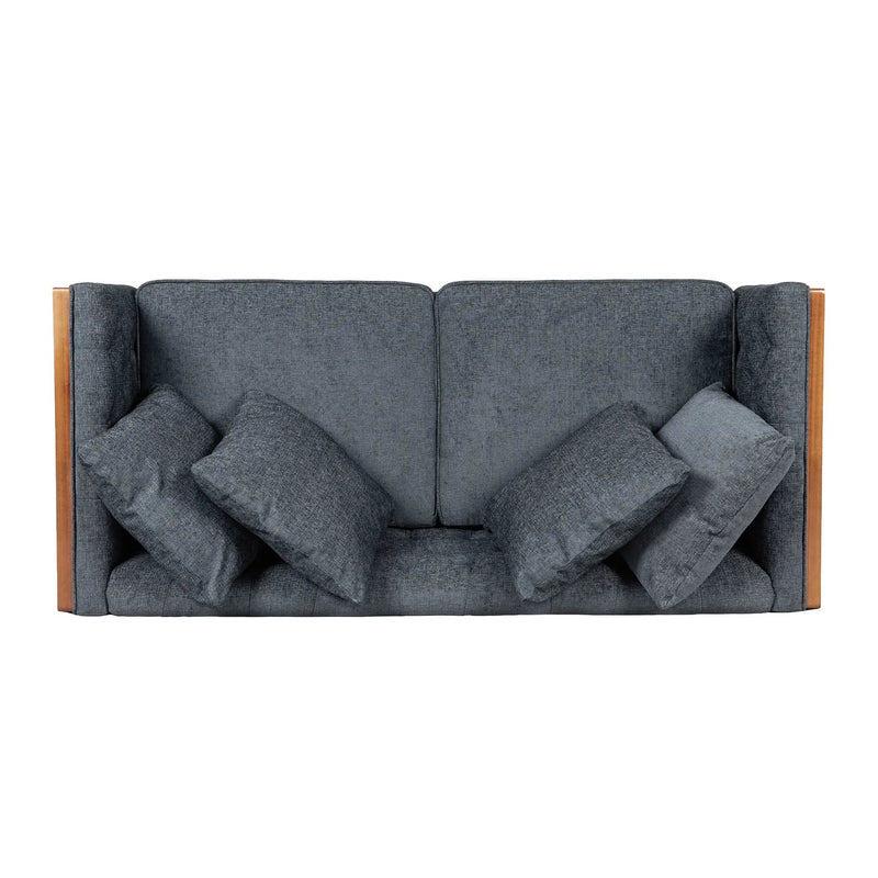 Retro Modern Loveseat With Button Tufted Upholstery by HouseOfZazla