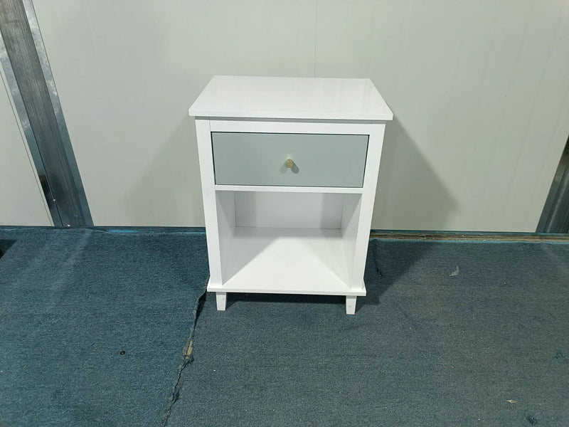 26.77''H Wooden Nightstand with One Drawer and One Shelf by HouseOfZazla
