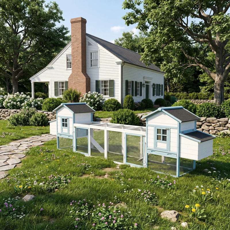 Large Wooden Chicken Coop with Double Nesting Boxes by HouseOfZazla