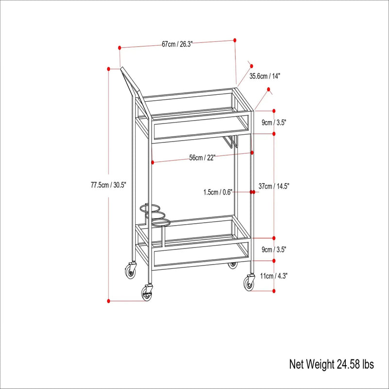 Watts - Bar Cart - Chrome by HouseOfZazla