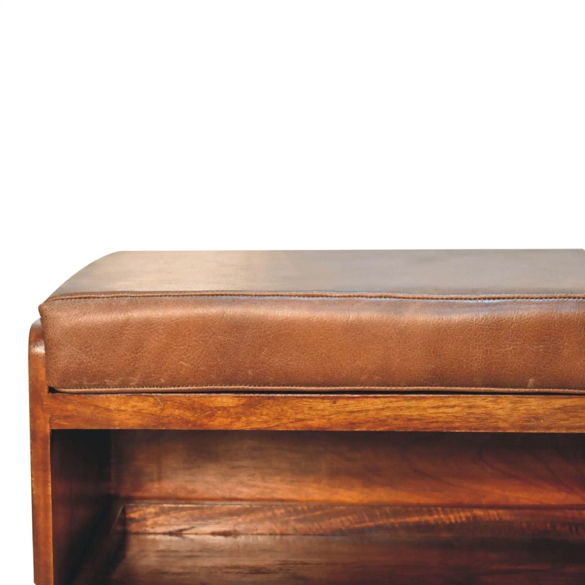 Buffalo - Hide Pull Out Shoe Storage Bench by HouseOfZazla