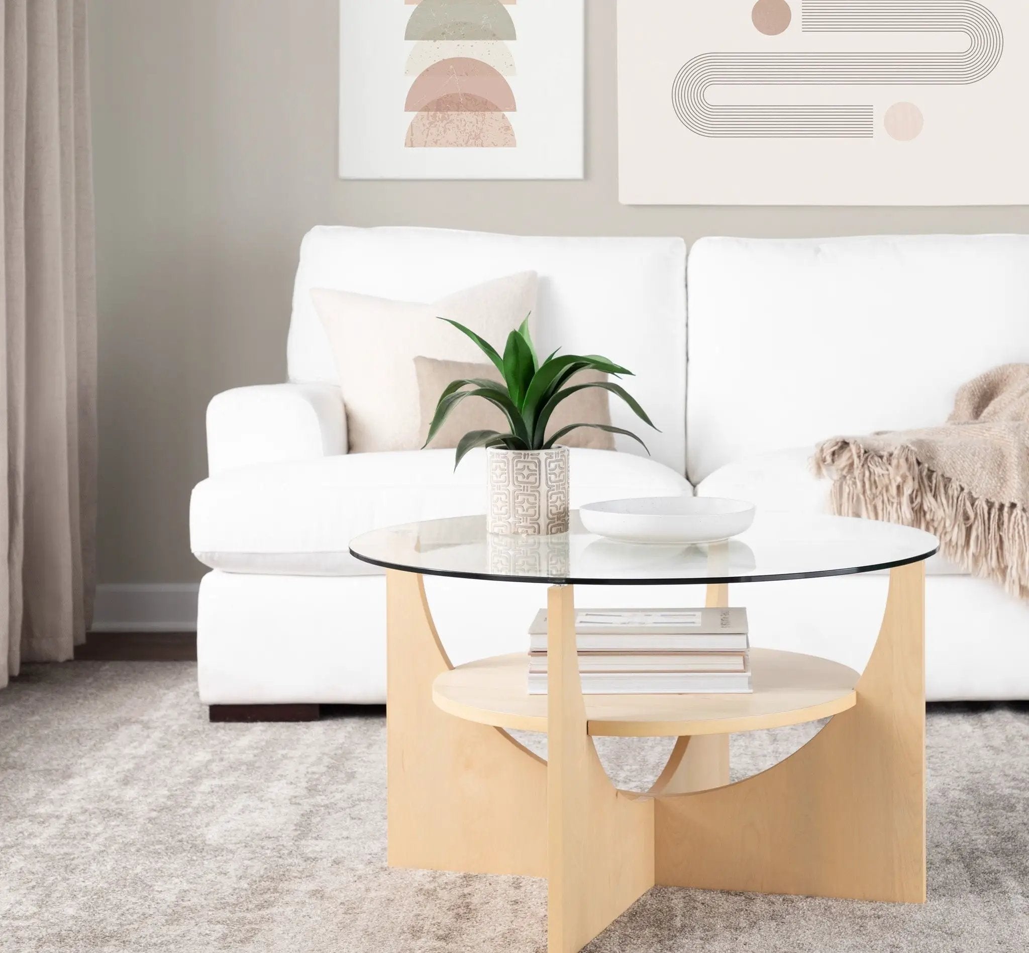 U - Shaped Contemporary Coffee Table by Unique Piece Furniture