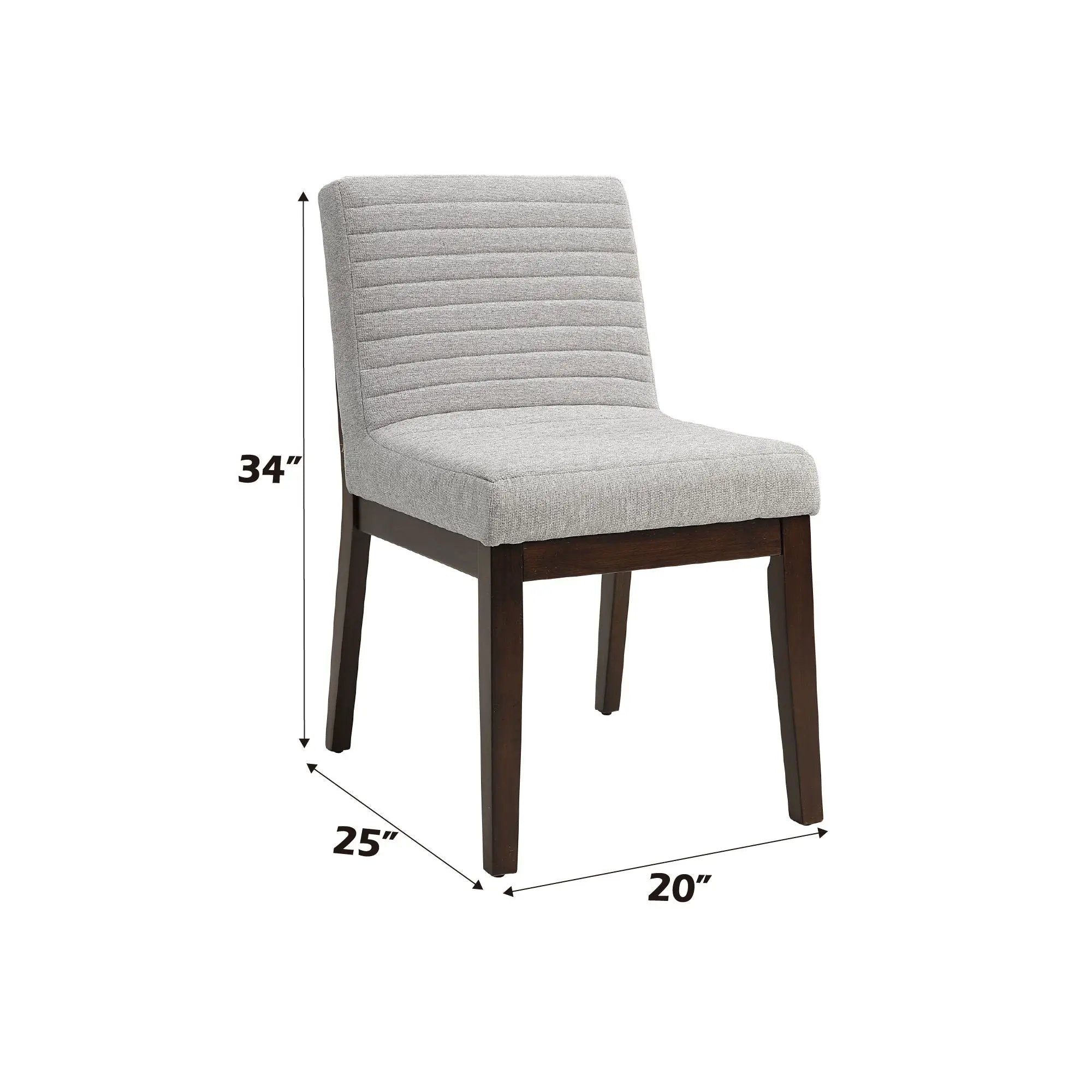 Edwyn - Linen Side Chair (Set of 2) - Gray by Unique Piece Furniture