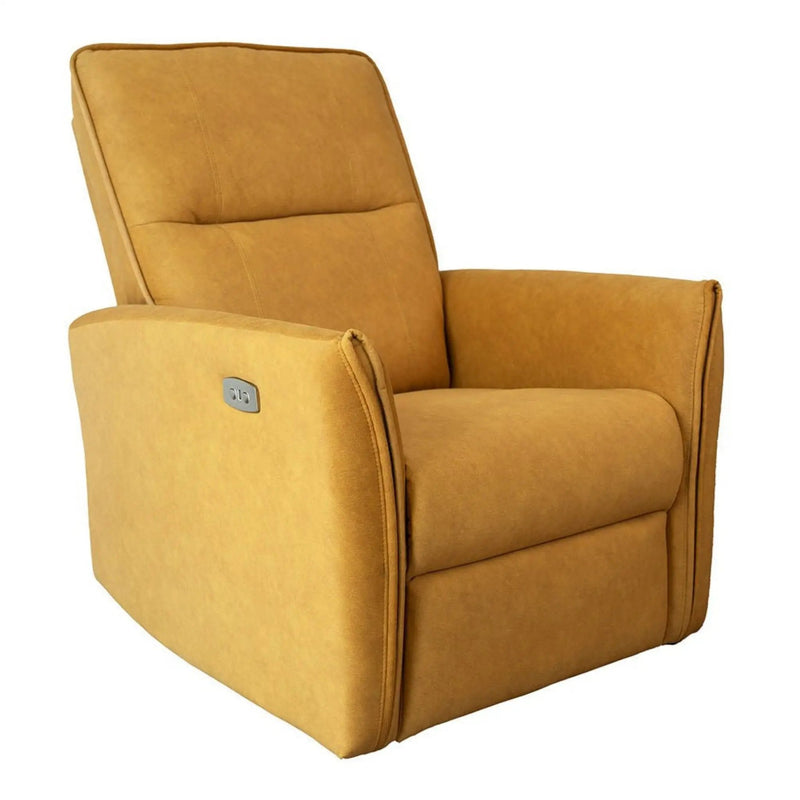 Suede Recliner Chair - Dark Yellow by Unique Piece Furniture